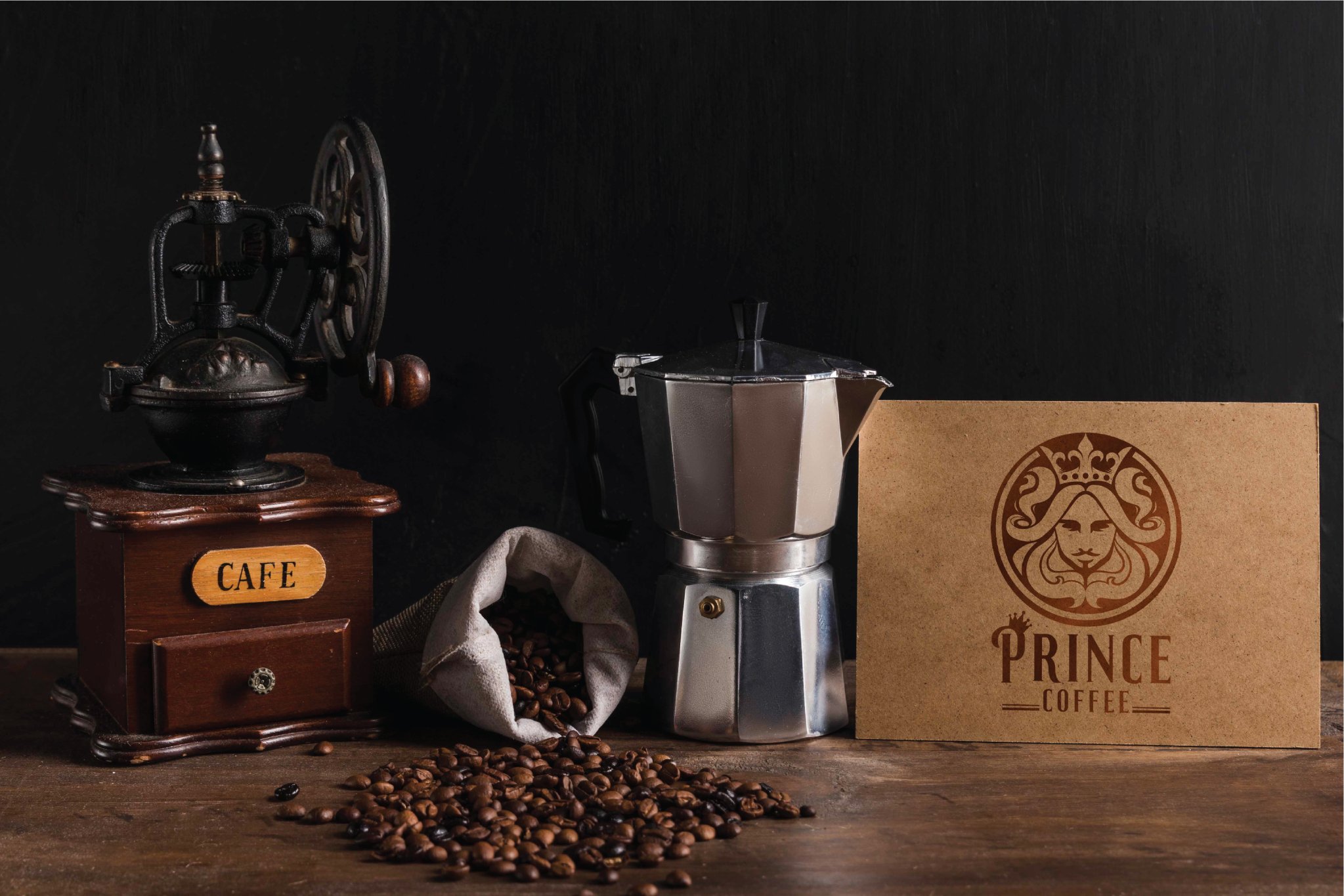 Thiet ke Logo quan ca phe Prince Coffee 2